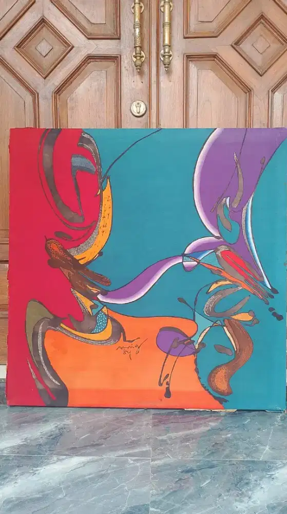 Lukisan Batik Abstrak karya Amri Yahya