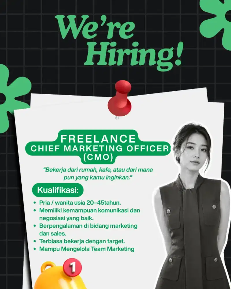 FREELANCE CHIEF MARKETING OFFICER (CMO) – WORK FROM ANYWHERE
