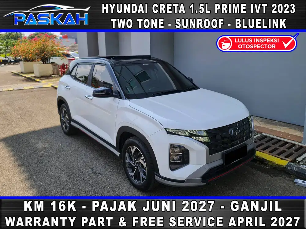 Sunroof Tax JUNI 2027 BUNGA=4% GANJIL KM 16K Hyundai Creta Prime 2023
