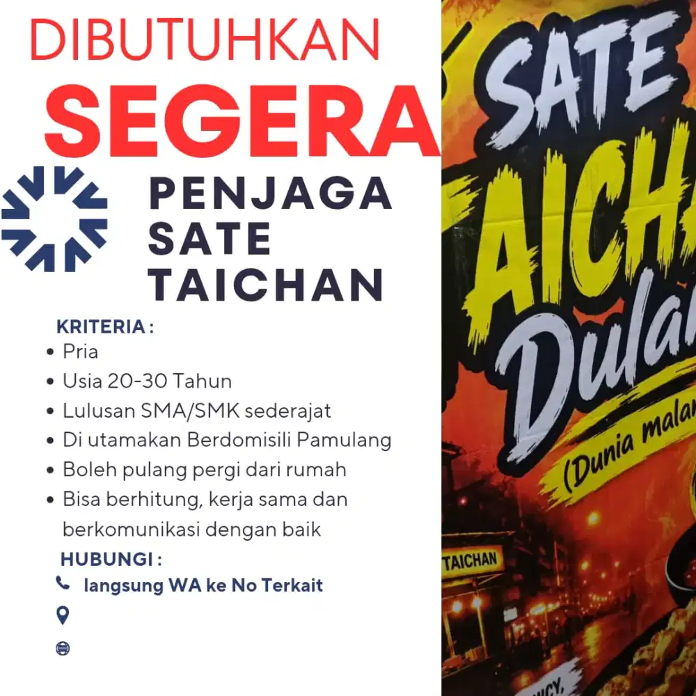 Karyawan sate taichan