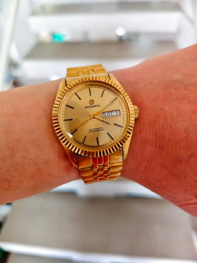 Jam Rodania President 5308 Automatic Swizz Made All Original Mulus