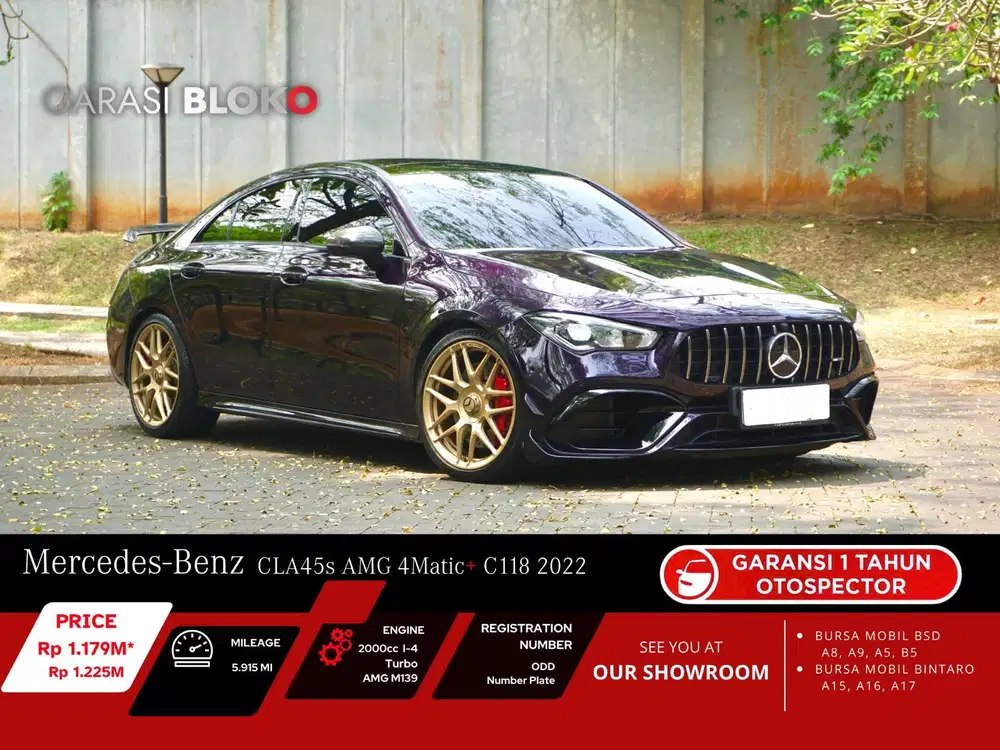 Odo 5rb Warranty ON - Mercedes Benz CLA45s C118 4Matic+ AMG 2022