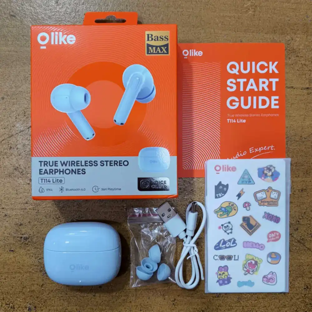 TWS Olike T114 Lite Bluetooth True Wireless Earbuds Earphone Full Bass