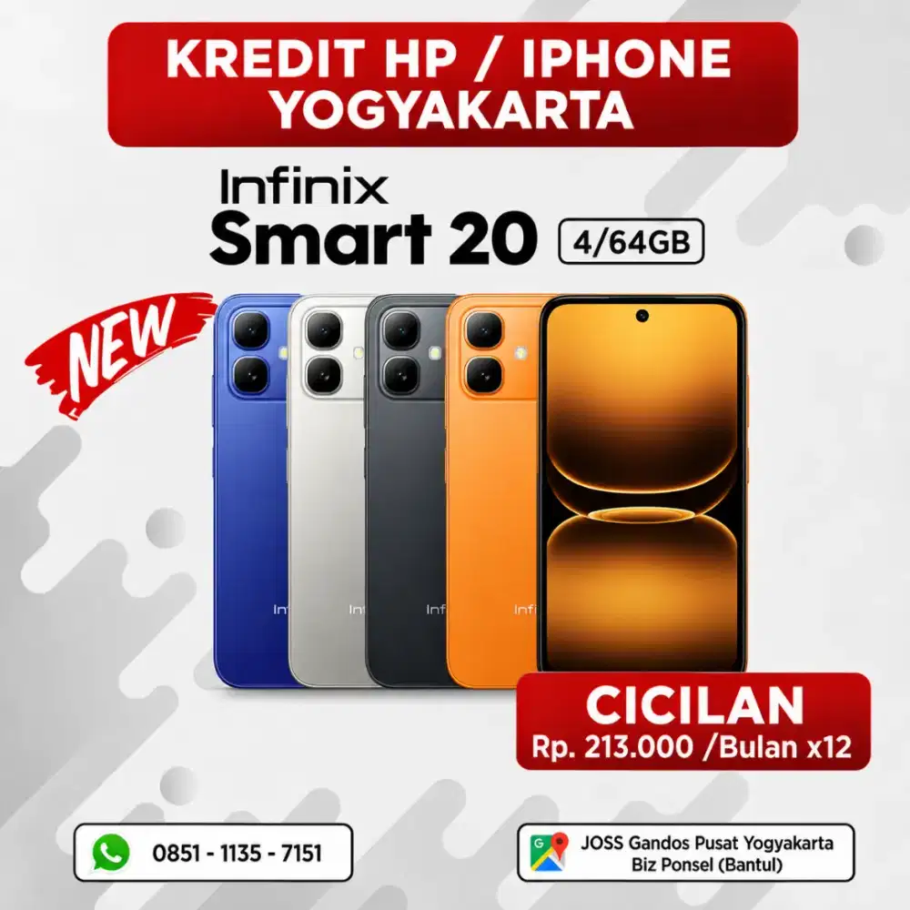 BISA KREDIT HP INFINIX SMART 20 4/64GB TANPA DP