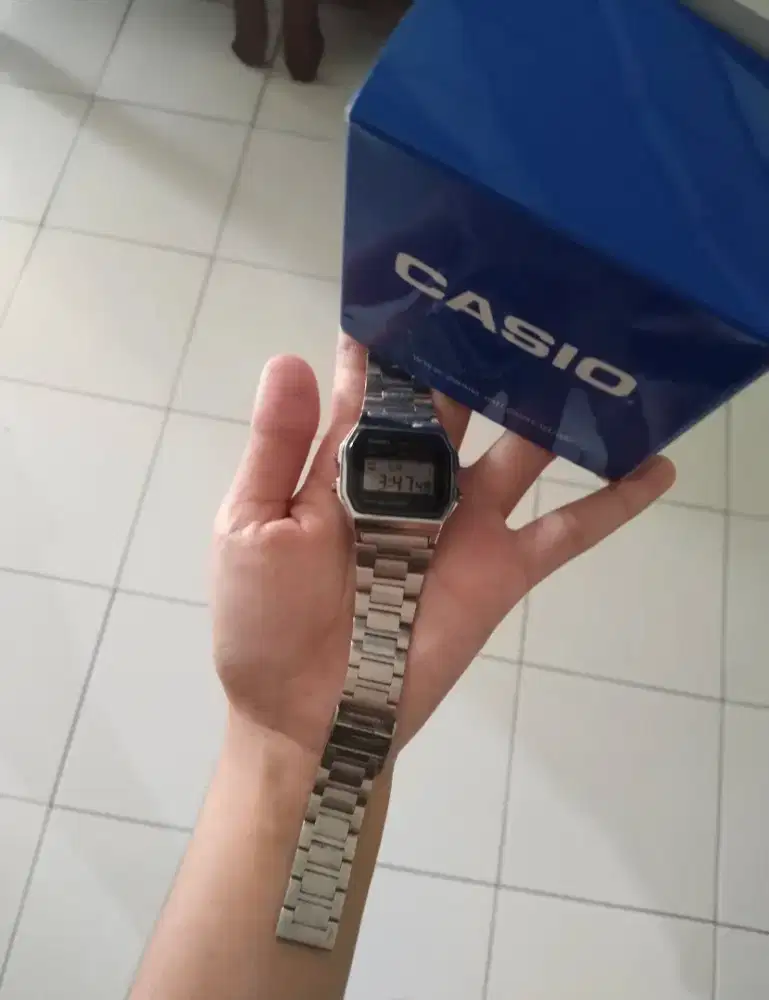 jam tangan Casio A158W vintage model original