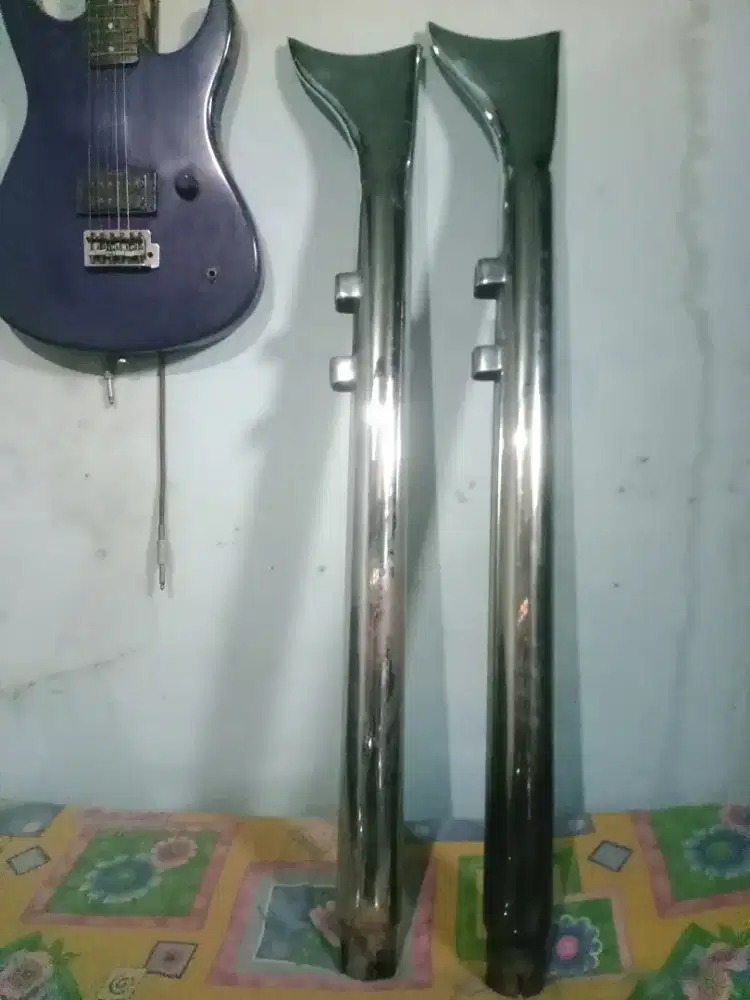 Knalpot fishtail,engine guard, Sissy bar