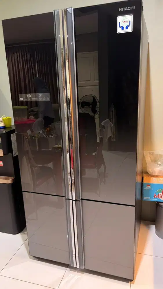 Kulkas Premium Hitachi 4 Pintu 590L R-WB73PGD5 - Bodi Mulus PCB Rusak
