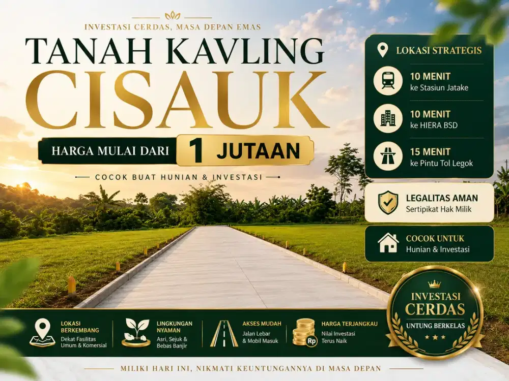 Kavling Murah Dekat Pintu Tol Legok, 1 Jt-an SHM