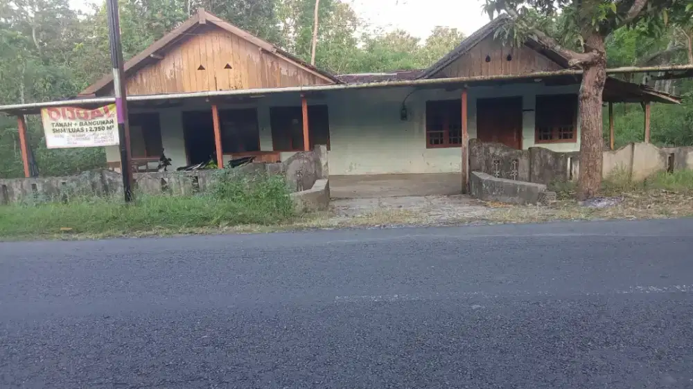 DIJUAL TANAH + BANGUNAN LOKASI STRATEGIS PINGGIR JALAN UTAMA