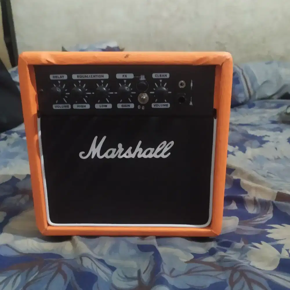 Gitar akustik elektrik merek aether dan speker aktif