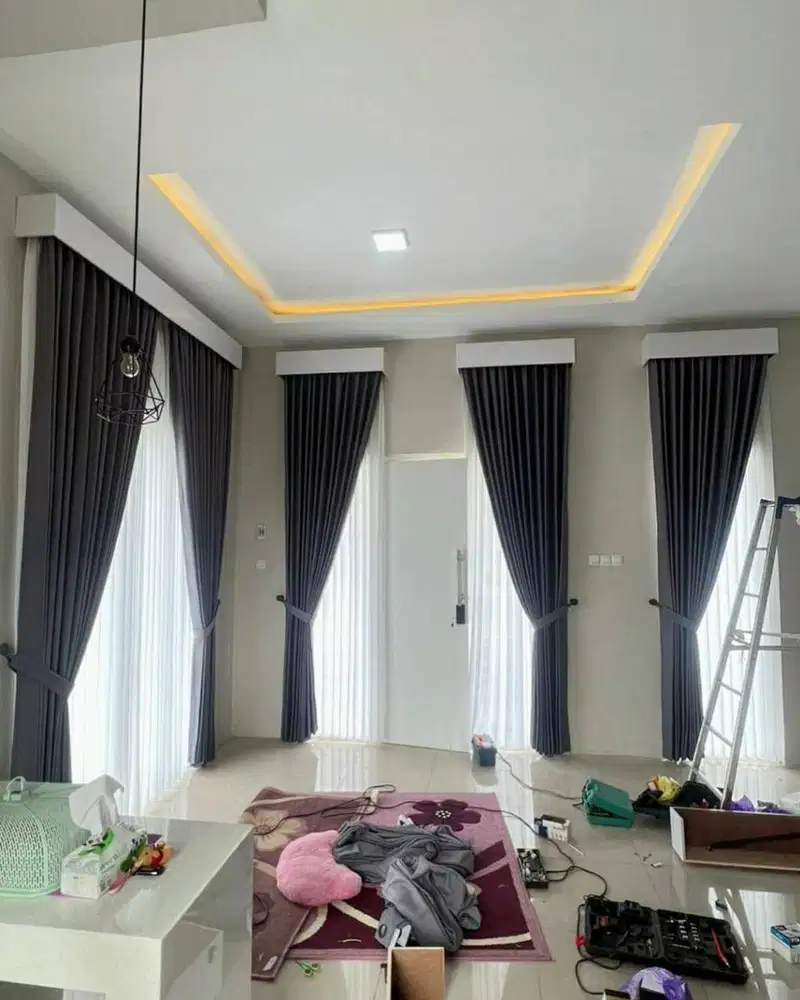 Termewah Gorden Blackout Pasang Skat Klinik Hordeng Gordyn Vitrase