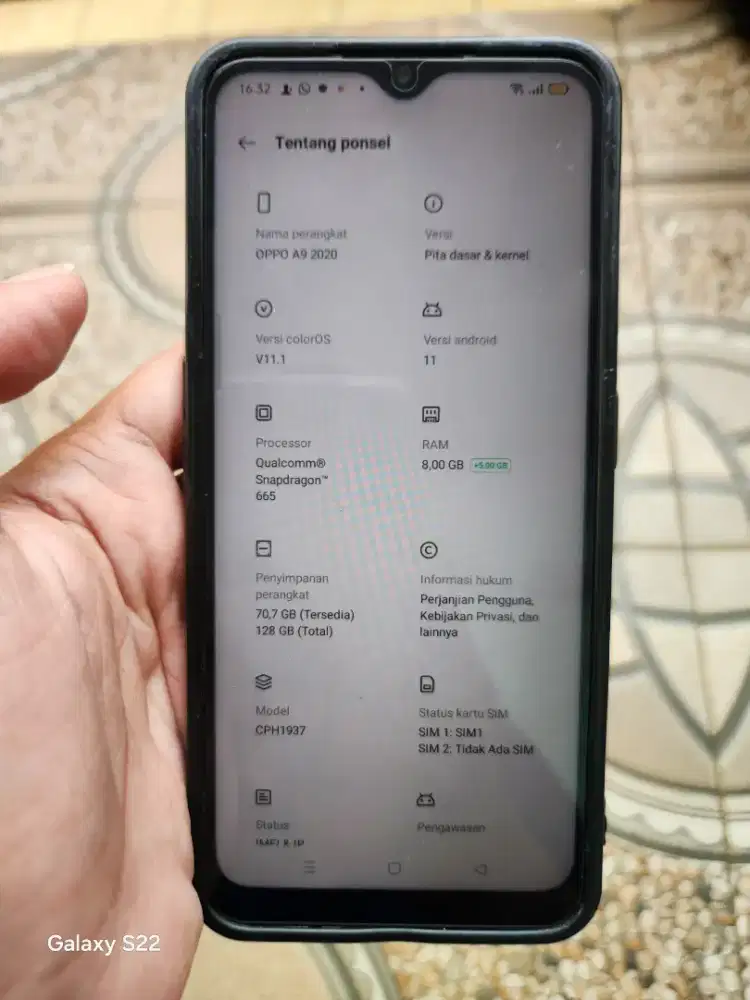 Oppo A9 2020 8/128 Eks Garansi Resmi