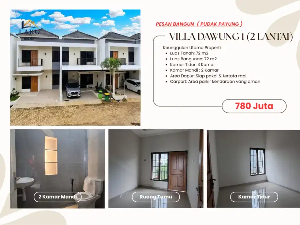 Rumah 2 Lantai Eksklusif Villa Dawung Residence Banyumanik