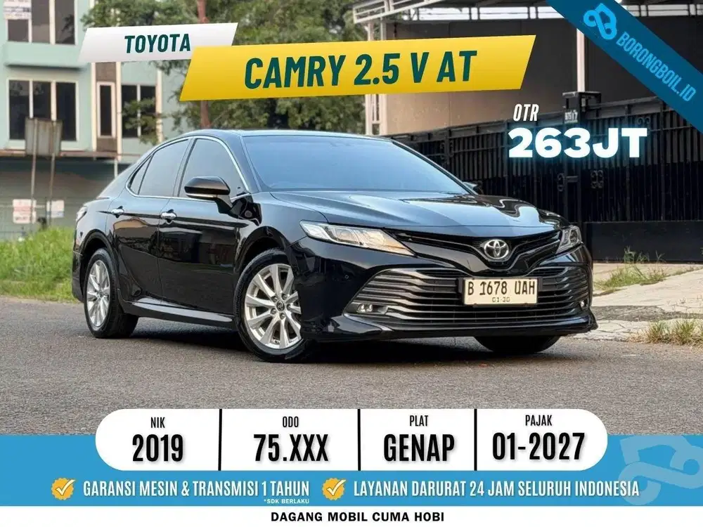 TOYOTA NEW CAMRY V 2.5 AT 2019 SUNROOF ISTIMEWA PAJAK PANJANG
