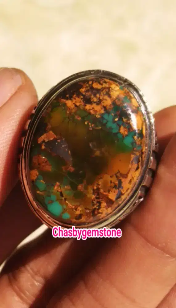 Batu Pirus Persia kuning nyala-Pirus Persia multycolour lawasan