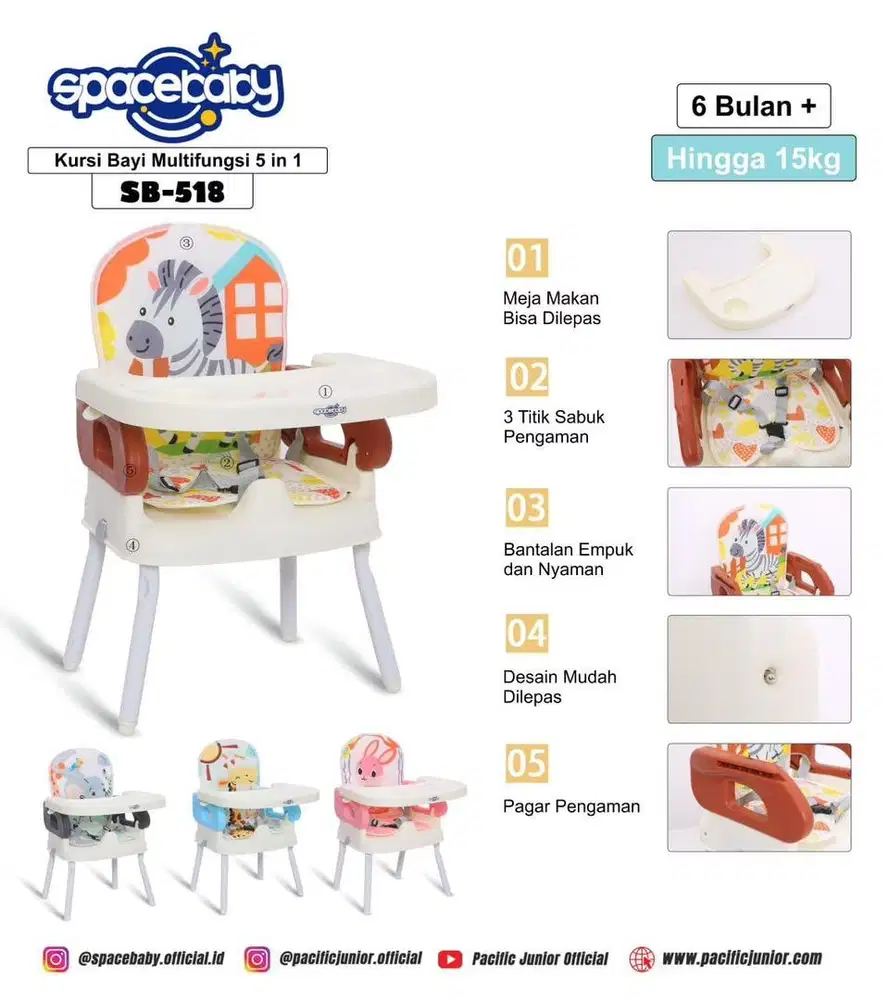 Kursi bayi multifungi (5 in 1)