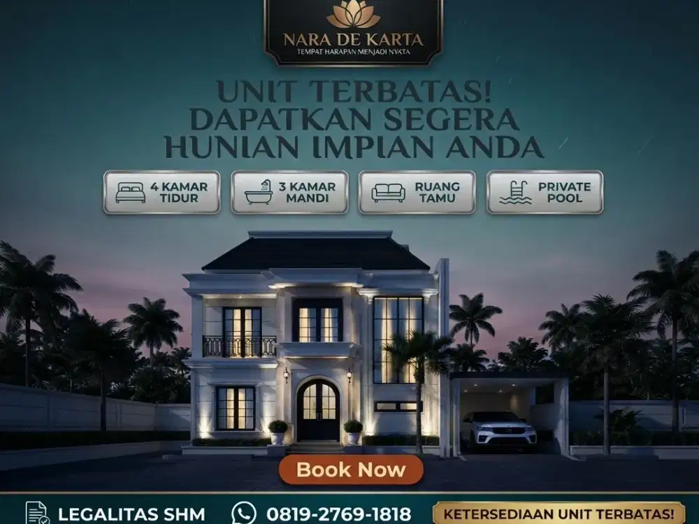 RUMAH MEWAH 2 LANTAI GODEAN BONUS KANOPI