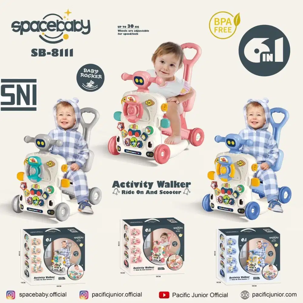 Activity walker sb-8111 bisa dijadikan scooter