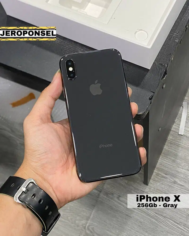 IPHONE X 256GB GRAY  MULUS GARANSI ADA MINUS