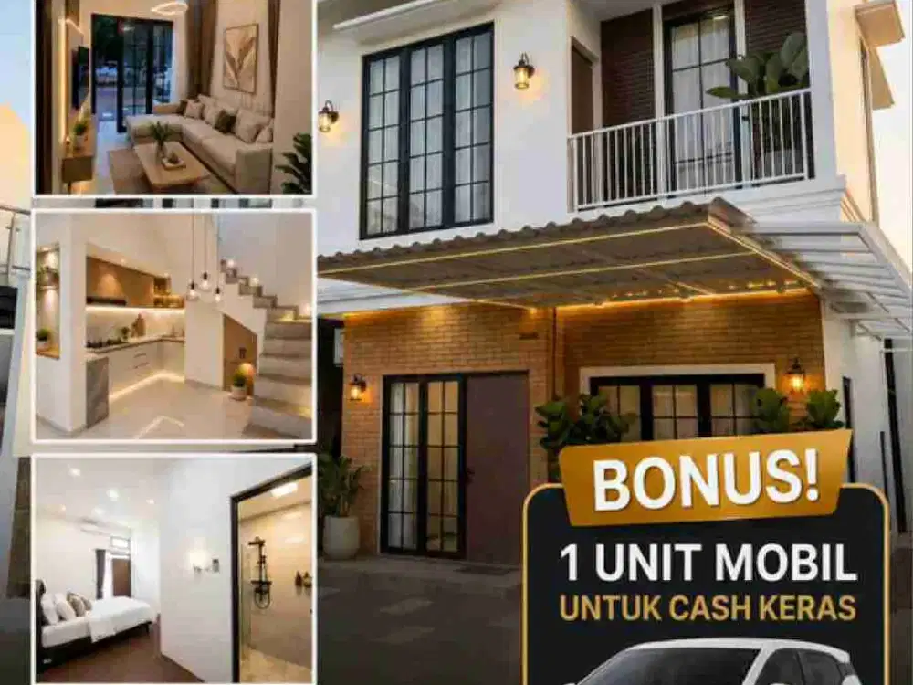 rumah 2 lantai Cibubur Timur bonus mobil