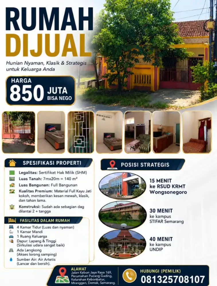 Jual Rumah SHM Full Bangunan SIAP HUNI