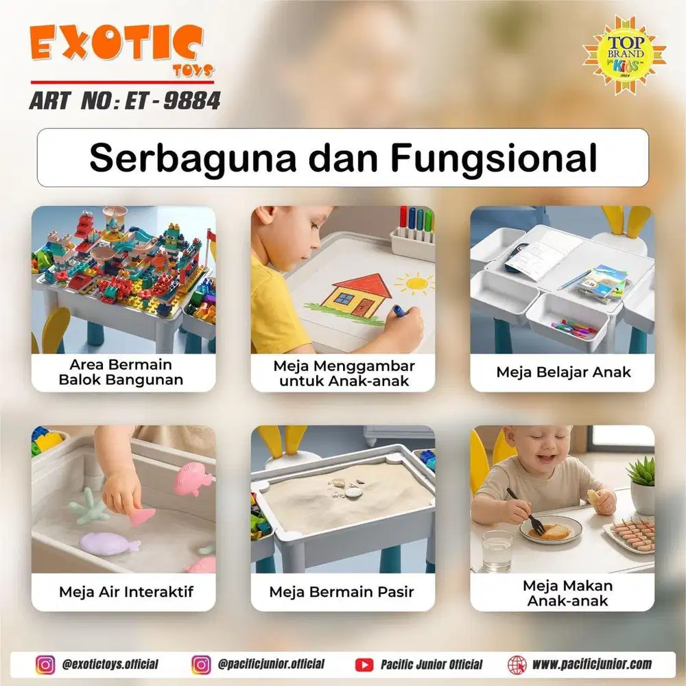 Multifungsional table et 9881, 9882, 9883, 9884