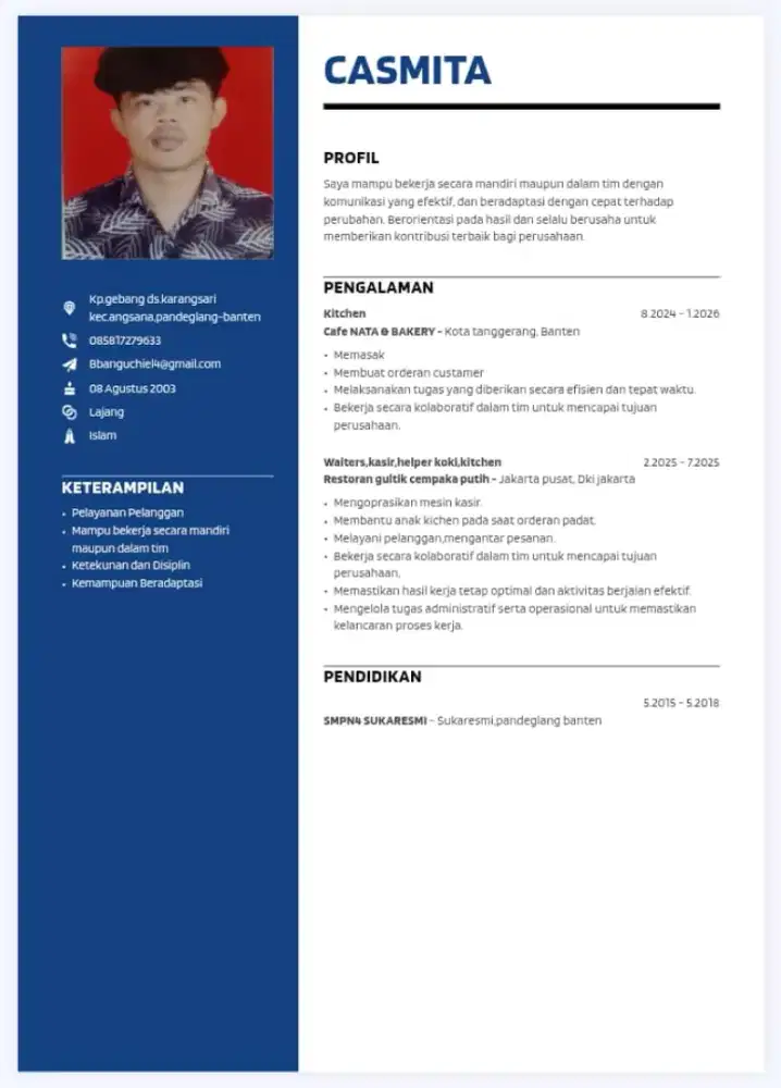 Info lowongan pekerjaan