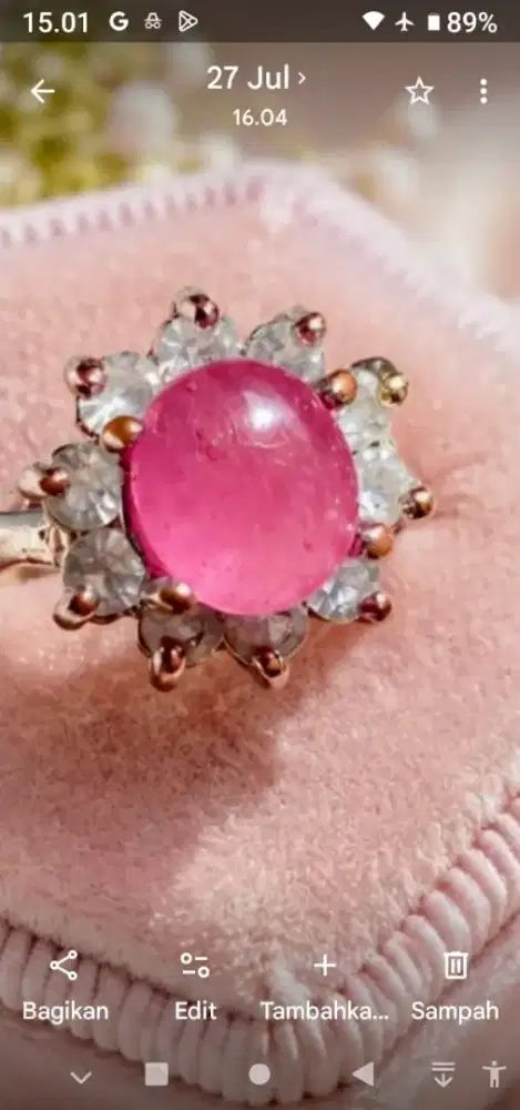 Pinkish Ruby natural,safir pinkish red,estimssi -+1 crt Orign burma
nh