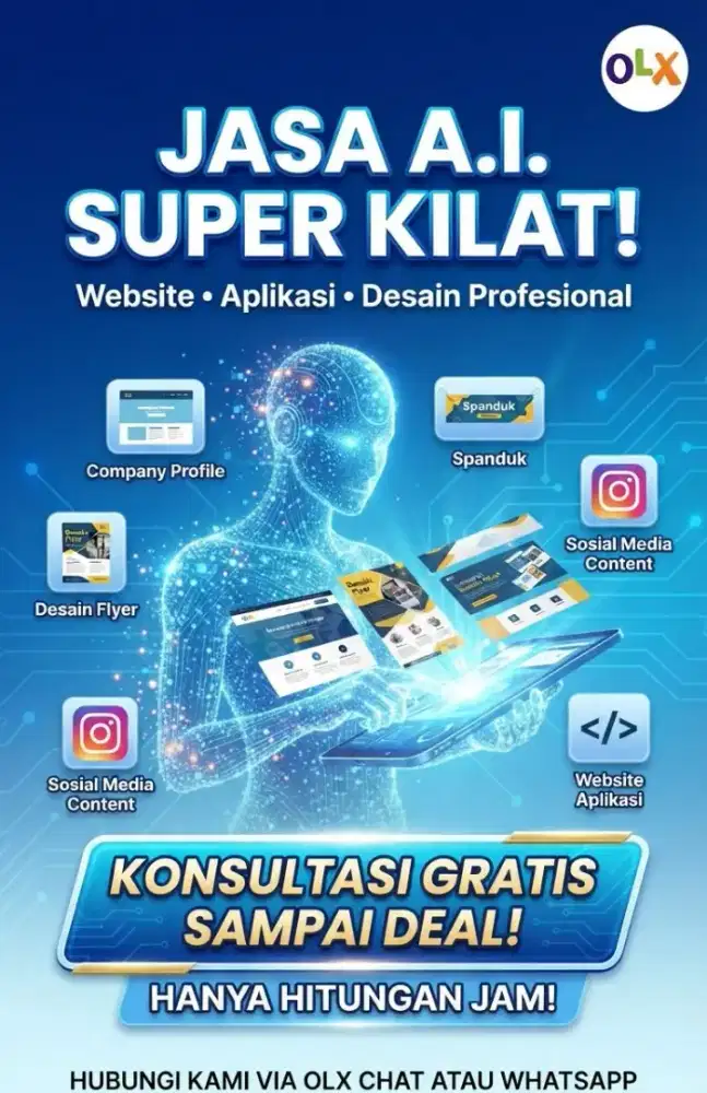 Jasa Pembuatan Desain, Website, dan Aplikasi berbasis AI