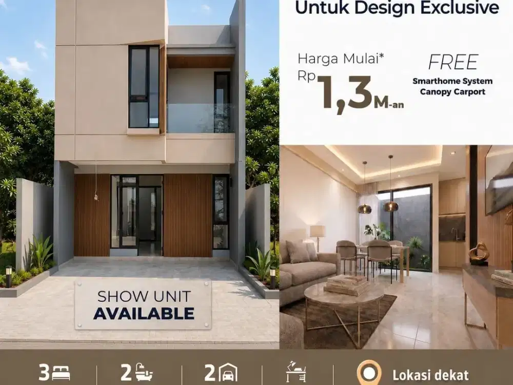 Rumah 2 Lantai Dekat Ciputat Bintaro 3 Kamar Tidur 2 Kamar Mandi