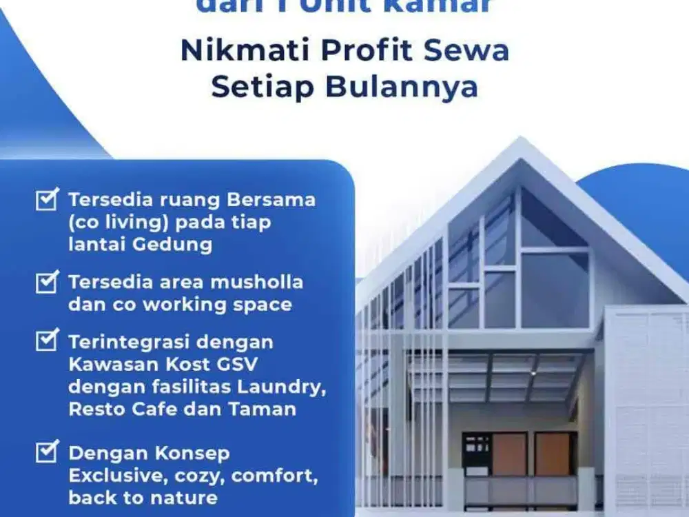 Investasi dengan passive income dari apartkost di dekat kampus IPB, Dramaga, Bogor
