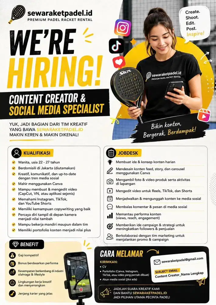 LOWONGAN KERJA KONTEN CREATOR