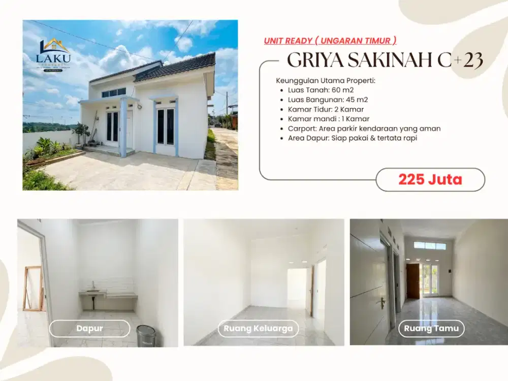 Griya Sakinah C+23 Ungaran, Solusi Mudah KPR In-House Tanpa Hambatan BI Checking!