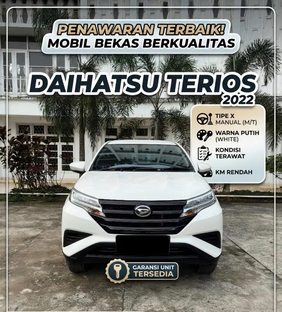 DP 20 All New TERIOS X MT Manual Tahun 2022 Plat BG MULUS SIAP PAKAI