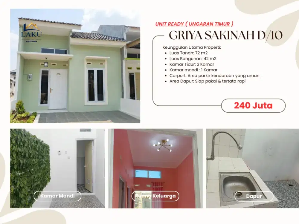 Gak Perlu Stres Soal BIC! Miliki Segera Griya Sakinah D10 Ungaran dengan Fasilitas KPR In-House Tanpa Hambatan
