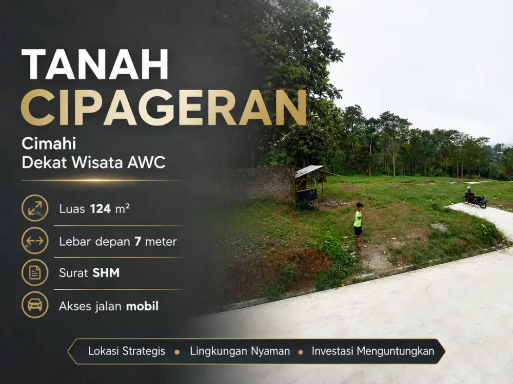 Tanah Cimahi Cipageran SHM Dekat Wisata AWC 124 m²