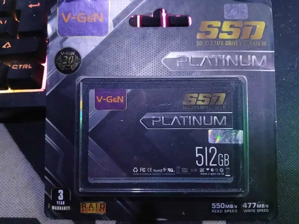 SSD Sata Vgen Platinum 512GB new segel garansi 3tahun