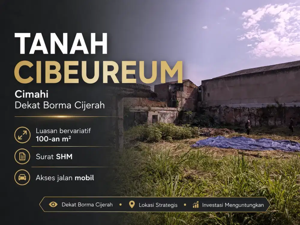 Tanah SHM Cibeureum Cimahi Dekat Borma Cijerah Akses Mobil