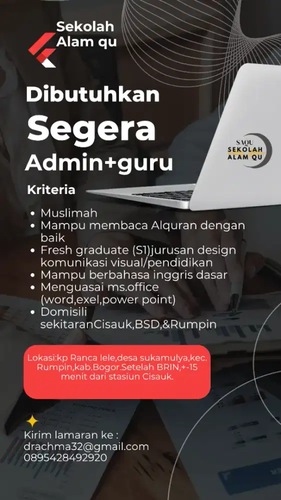Lowongan Adnin+guru