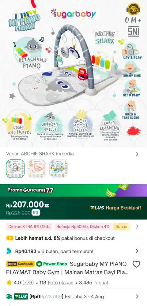 Jual Murah Sugarbaby My Piano Playmate 100% Segel Baru