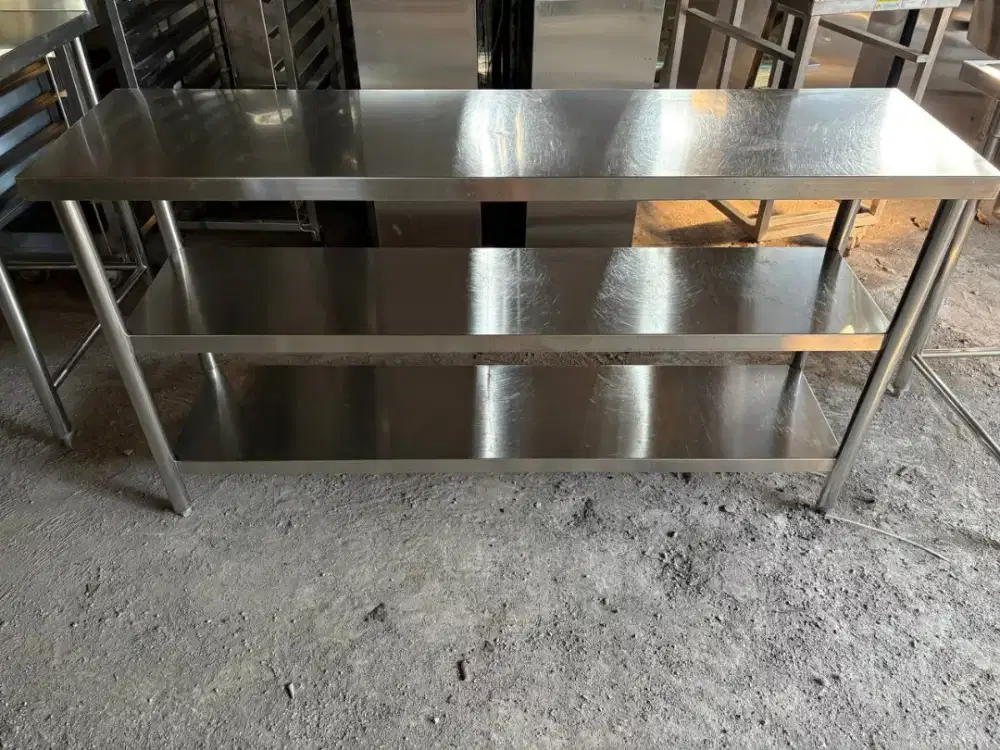 meja stainles 3 susun