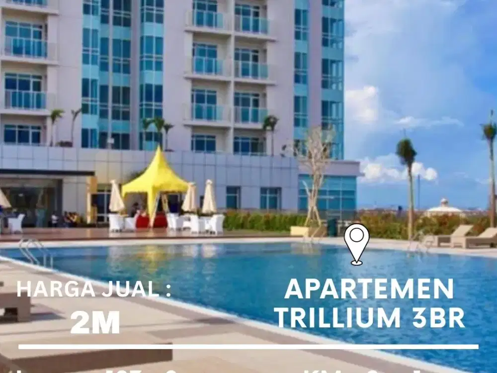 Apartemen Trillium 3BR Pusat Kota
