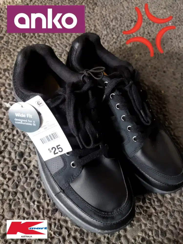 Sepatu pria wide fit dari Kmart Australia size 8 (42)