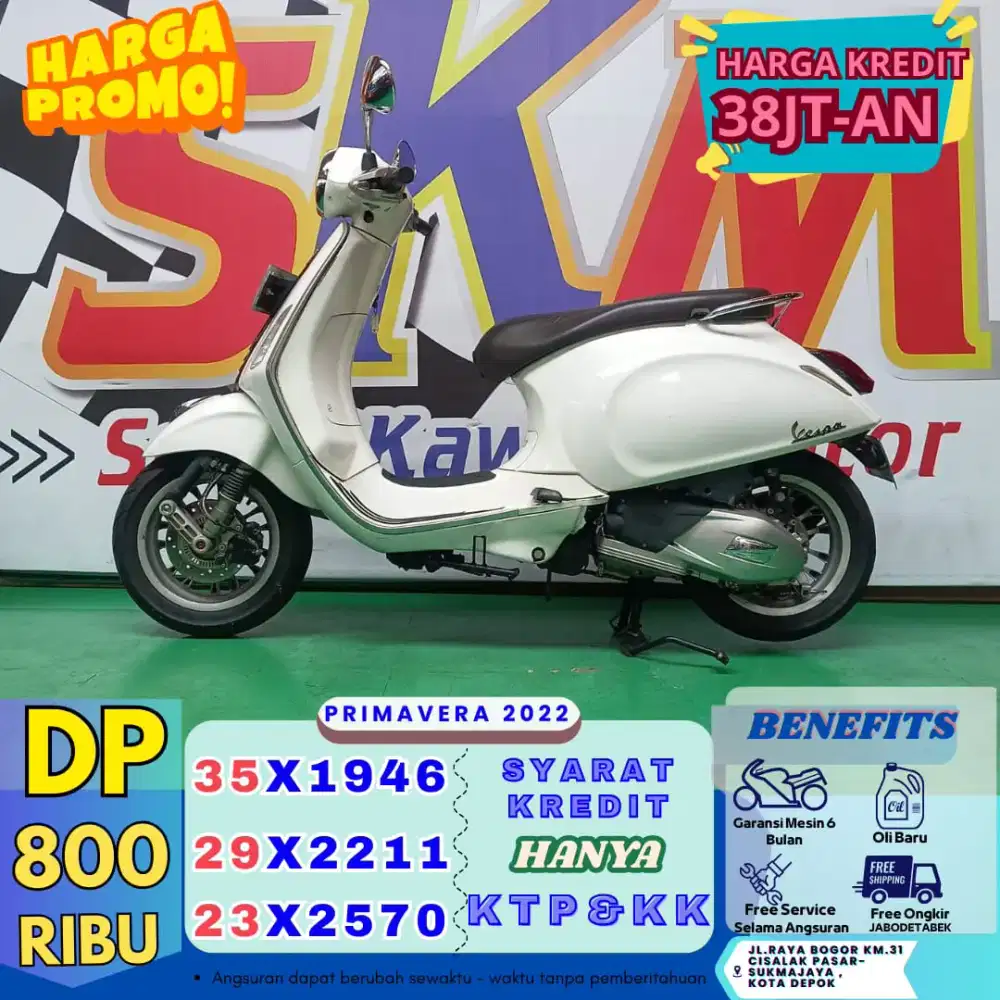 DP 800rb vespa Primavera th 2022 cash/credit