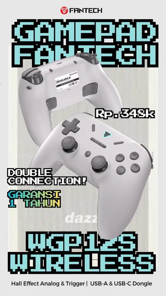 GAMEPAD FANTECH WGP12S GARASI 1 TAHUN