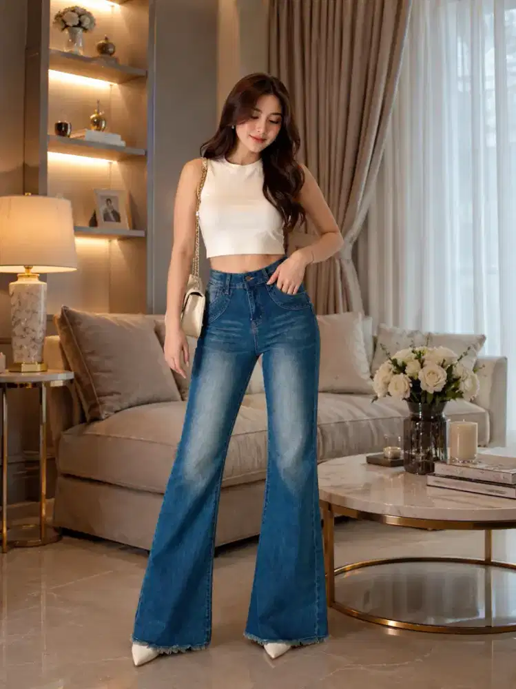 Celana Jeans gaya cutbray