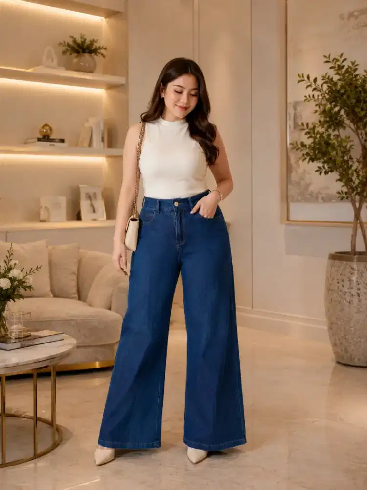 Celana Panjang jeans model kulot