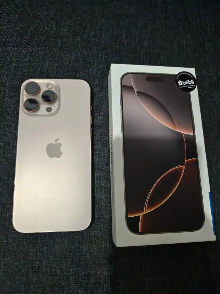 iphone 16 promax 256 desert titanium likenew garansi panjang