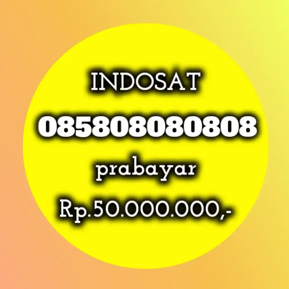 nomor cantik indosat 08080808