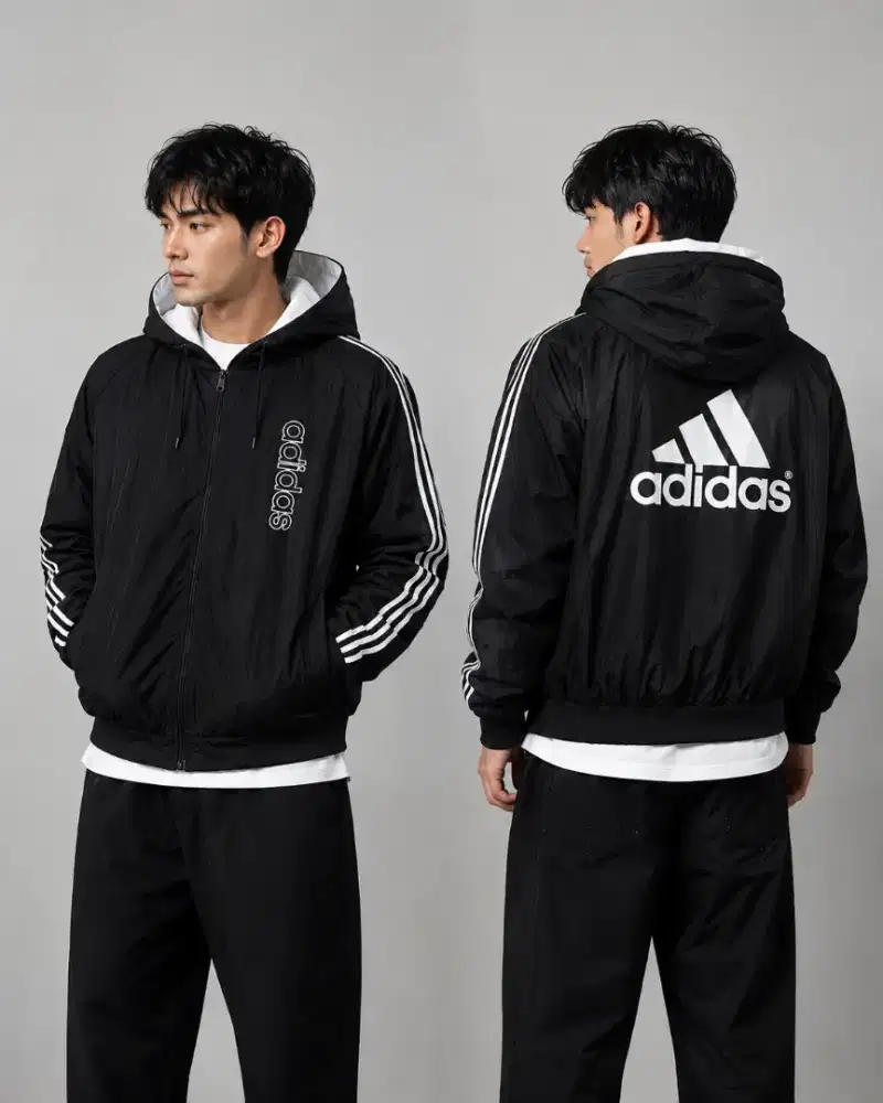 Adidas Vintage 90s Nilon Big Logo Model Boxy